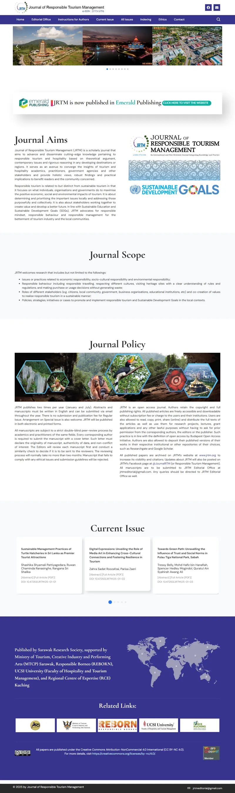 JRTM - Journal of Responsible Tourism Management 网页长截图